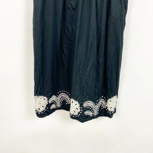 Anthropologie Moulinette Soeurs 4 Womens Black Embroidered Atwitter Tank Dress - Picture 3 of 7